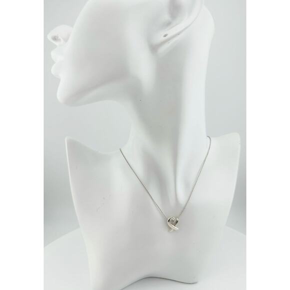 Tiffany and Co Paloma Picasso Small Loving Heart Pendant Necklace 18" - Picture 8 of 8
